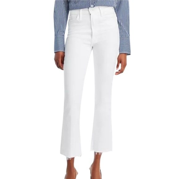 MOTHER White Cropped Flare Jeans - Picture 3 of 11
